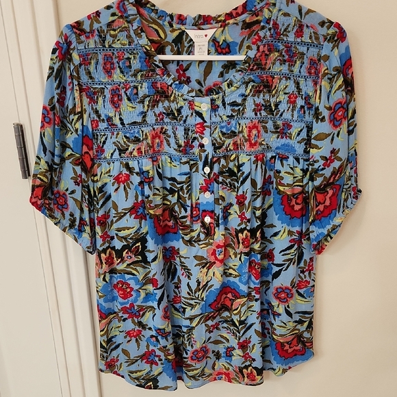 intro. Floral Multicolor Blouse - Picture 2 of 8